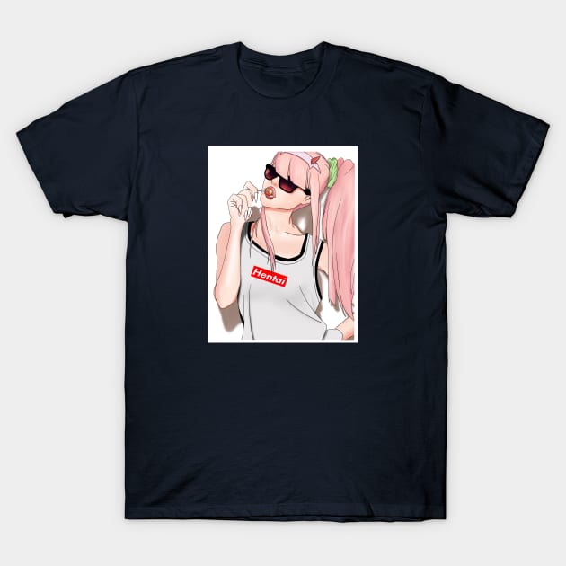 ZeroTwo Hentai Hype T-Shirt by Illumistrates